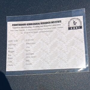 .6ct pink Topaz Oval Facet Gemstone W/COA